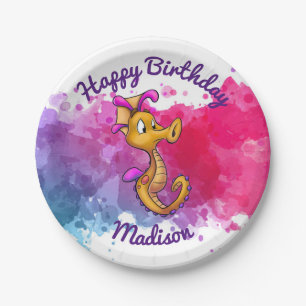 Cute Seahorse Party Plates