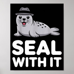 Cute Seal Costume For Men Women Kids Ocean Animal  Poster