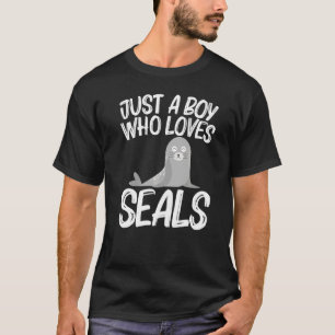 Cute Seal For Boys Kids Sea Lion Zoo Animal T-Shirt