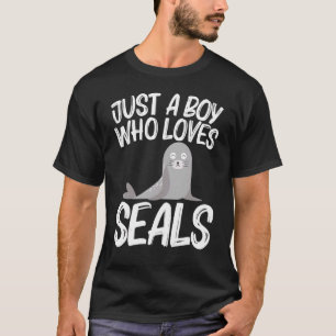 Cute Seal For Boys Kids Sea Lion Zoo Animal T-Shirt
