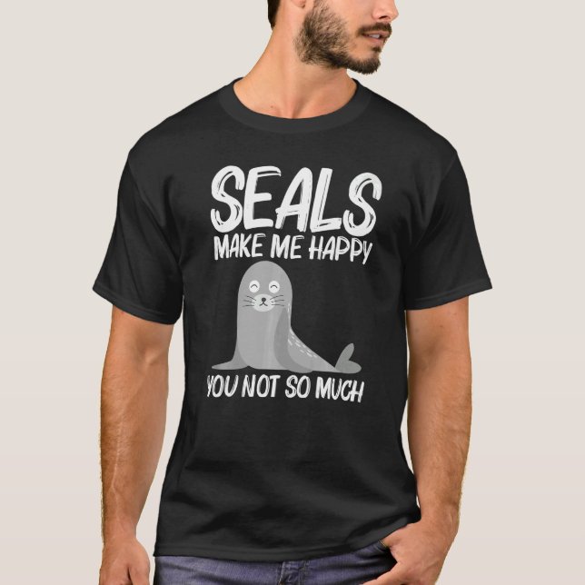 Cute Seal For Men Women Sea Lion Zoo Animal   1 T-Shirt (Front)