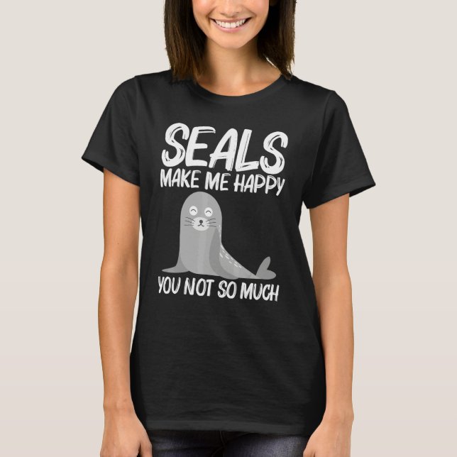 Cute Seal For Men Women Sea Lion Zoo Animal T-Shirt (Front)