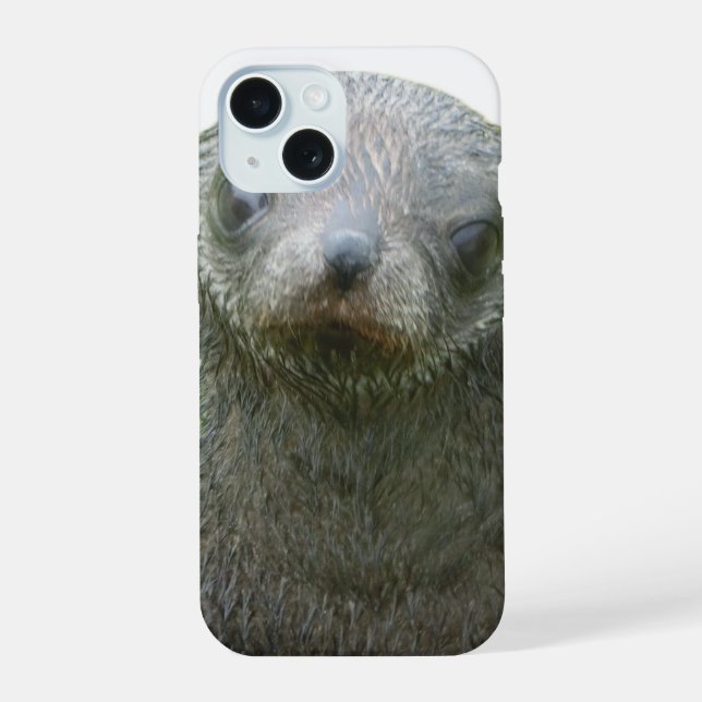 Cute Seal Pup iPhone 15 Case (Back)