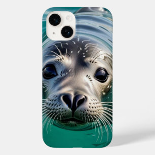 Cute Seal Sticking Head out of Water  Case-Mate iPhone 14 Case
