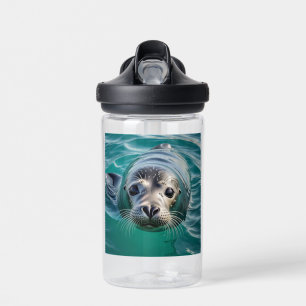 Cute Seal Sticking Head out of Water Personalised Bottle