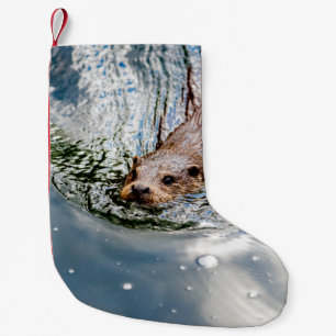 CUTE SEAL SWIMMING SMALL CHRISTMAS STOCKING