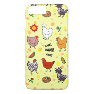 Cute seamless chickens pattern cartoon iPhone 8 plus/7 plus case