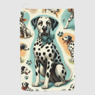 Cute Seamless Dalmatian Golf Towel