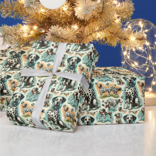 Cute Seamless Dalmatian Wrapping Paper