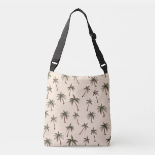 Cute Seamless Palm Trees Pattern, Summer Gift Crossbody Bag