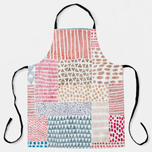 Cute seamless pattern in patchwork style. Simple d Apron