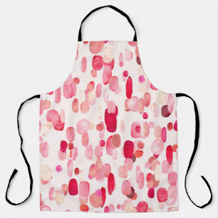 Cute seamless pattern of pink, red and beige spots apron