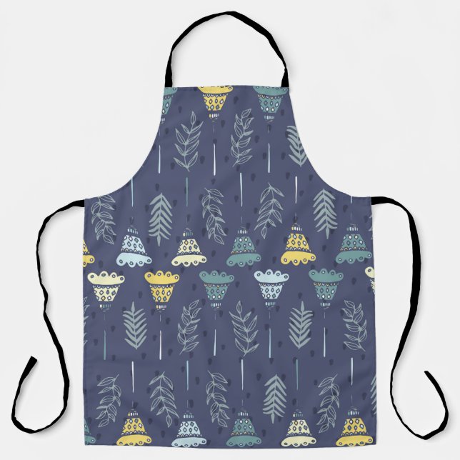 Cute seamless texture with perfect natural leaves. apron (Front)