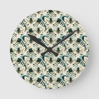 Cute seamless zebra. round clock