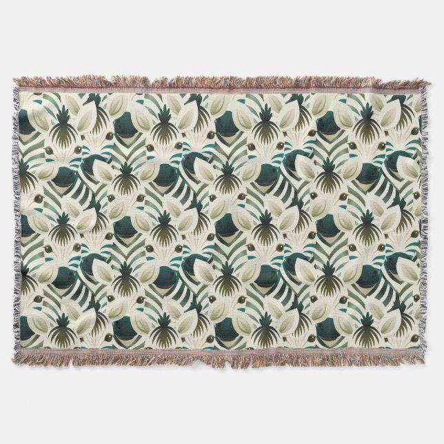 Cute seamless zebra. throw blanket (Front)