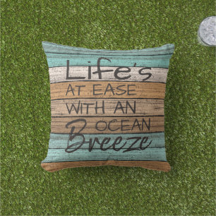 Cute Seaside Beachy Summer Quote Art Cushion