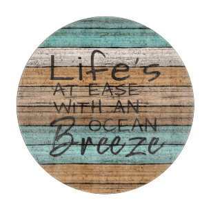 Cute Seaside Beachy Summer Quote Art Cutting Board