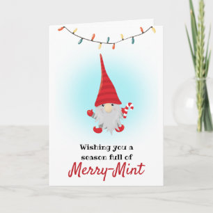 Cute Season full of Merry Mint Elf Holiday Card