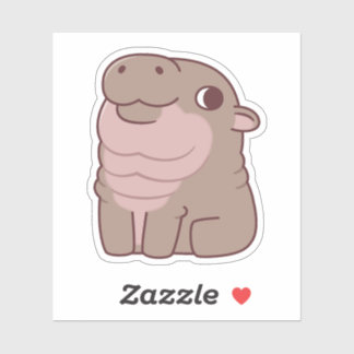 Cute Seated Pygmy Hippo