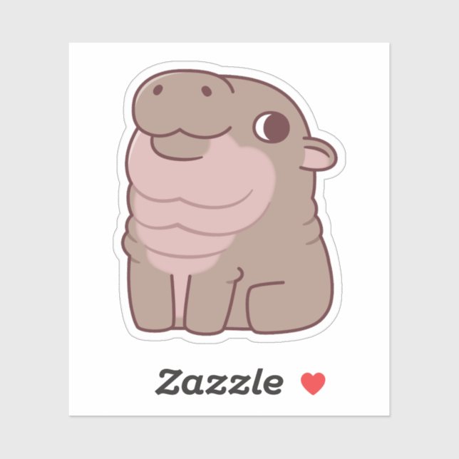 Cute Seated Pygmy Hippo (Sheet)
