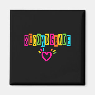 Cute Second Grade Heart First Day Of School Girls Magnet