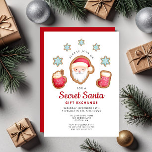 Cute Secret Santa Christmas Party Invitation