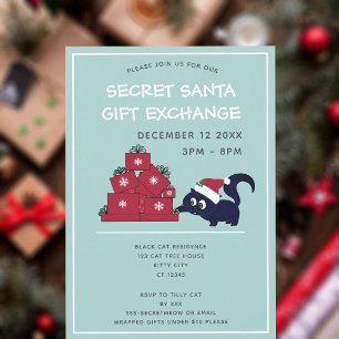 Cute Secret Santa Gift Exchange Party Invitation