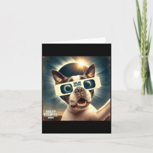 Cute Selfie Boston Terrier Womens Mens Card