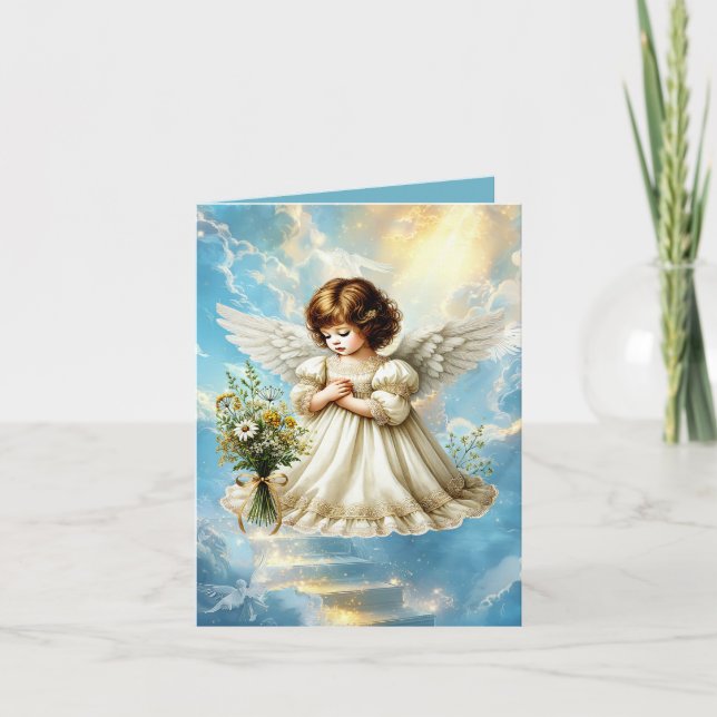 Cute sent from Heaven Angel add your own message  Note Card (Front)
