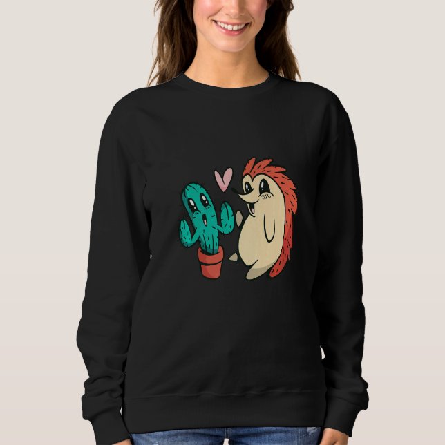 Cute Serape Cactus And Hedgehog Cactus plants Mexi Sweatshirt (Front)