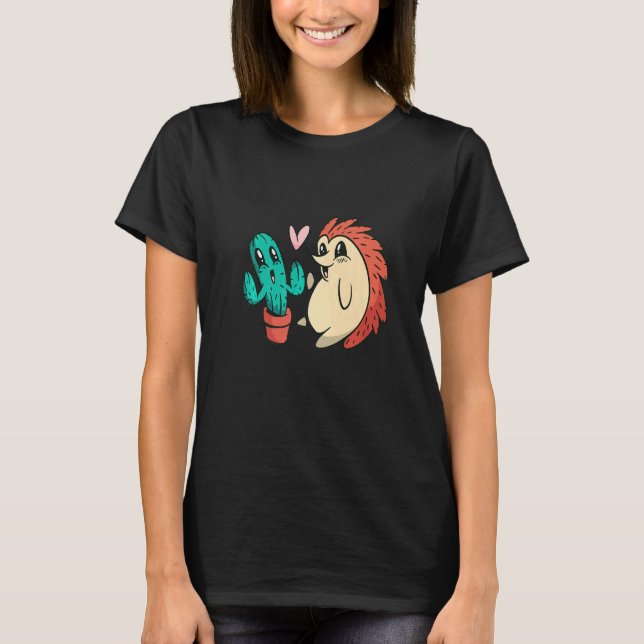 Cute Serape Cactus And Hedgehog Cactus plants Mexi T-Shirt (Front)