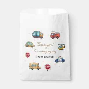 Cute Service Vehicle Birthday bash Favor Bags