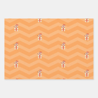 Cute Set 3 Sheets Opossum Possum Wrapping Paper