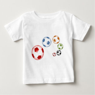 Cute set of soccer balls baby T-Shirt