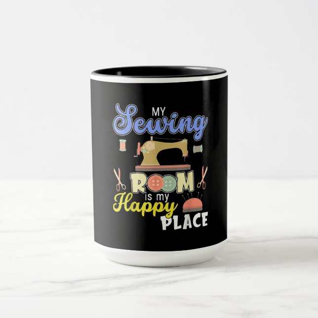 Cute Sewing Gift Quilters Crafting Quilting Mug (Center)