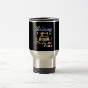 Cute Sewing Gift Quilters Crafting Quilting Travel Mug