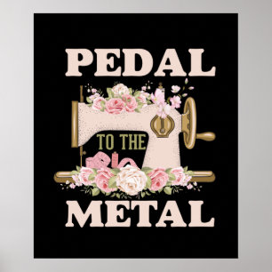 cute sewing lovers word art Poster