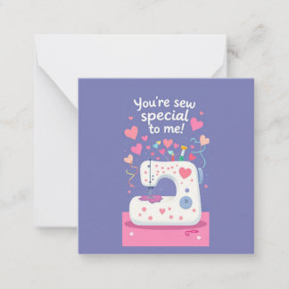Cute Sewing Machine Valentines Day Card