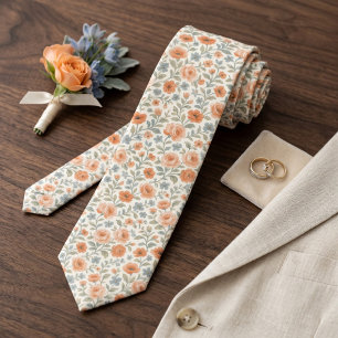 Cute Shabby Chic French Floral Art Pattern Tie