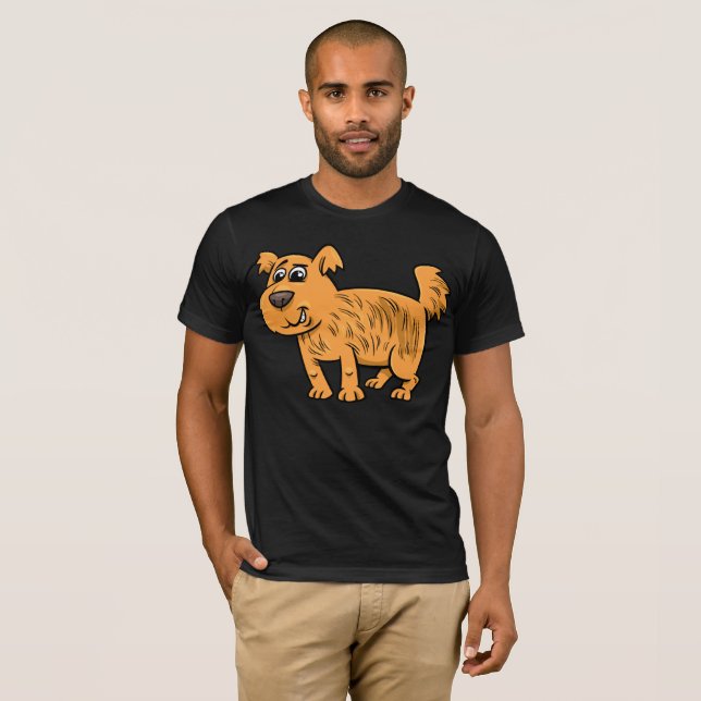 Cute Shaggy Dog Pet Animal Mens T-Shirt (Front Full)