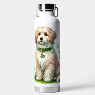 CUTE SHAGGY IRISH THEMED PUPPY DOG WATER BOTTLE