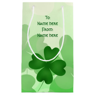 Cute shamrock design small gift bag