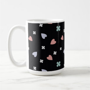 Cute Shamrock Hearts Lucky Love Pattern Coffee Mug