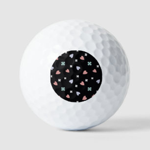 Cute Shamrock Hearts Lucky Love Pattern Golf Balls