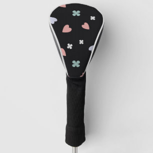 Cute Shamrock Hearts Lucky Love Pattern Golf Head Cover
