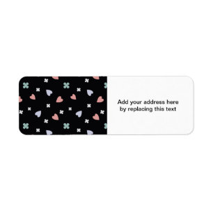 Cute Shamrock Hearts Lucky Love Pattern Return Address Label