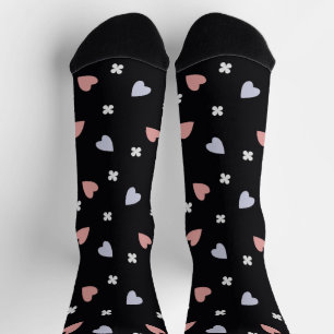 Cute Shamrock Hearts Lucky Love Pattern Socks