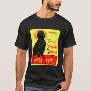 Cute Shannon Spaniel Irish Water Spaniel Dog Art T-Shirt