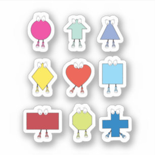 Cute Shape Characters Illustration Design