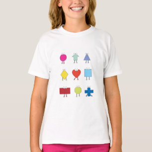 Cute Shape Characters Illustration Design T-Shirt